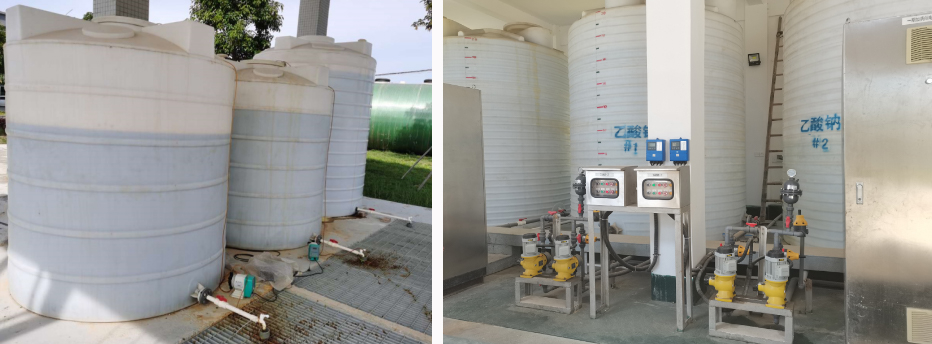 自流方式加藥、計量泵加藥